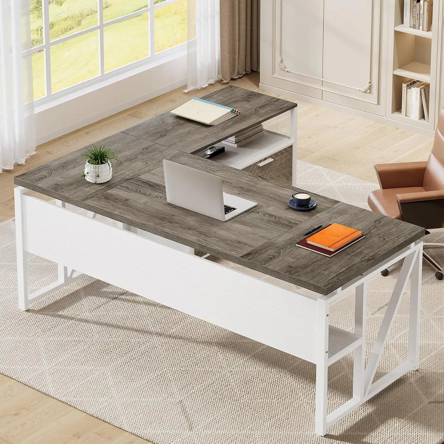 L Shaped Executive Office Desk
