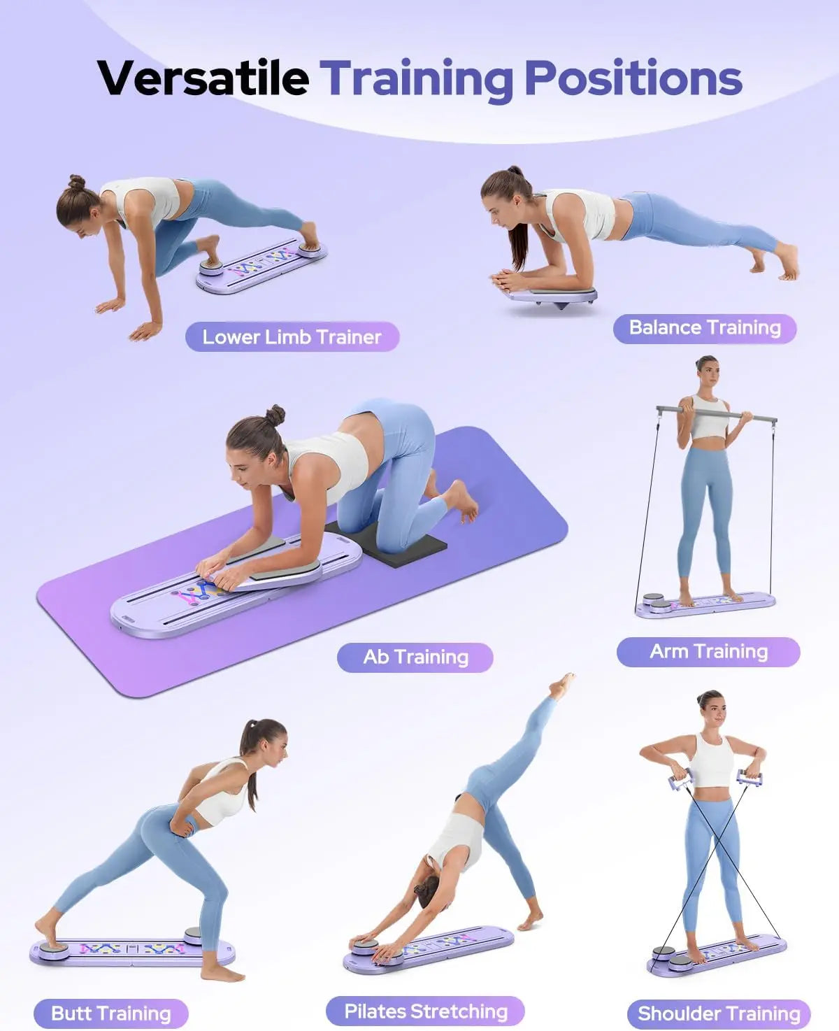 Foldable Pilates Reformer Set