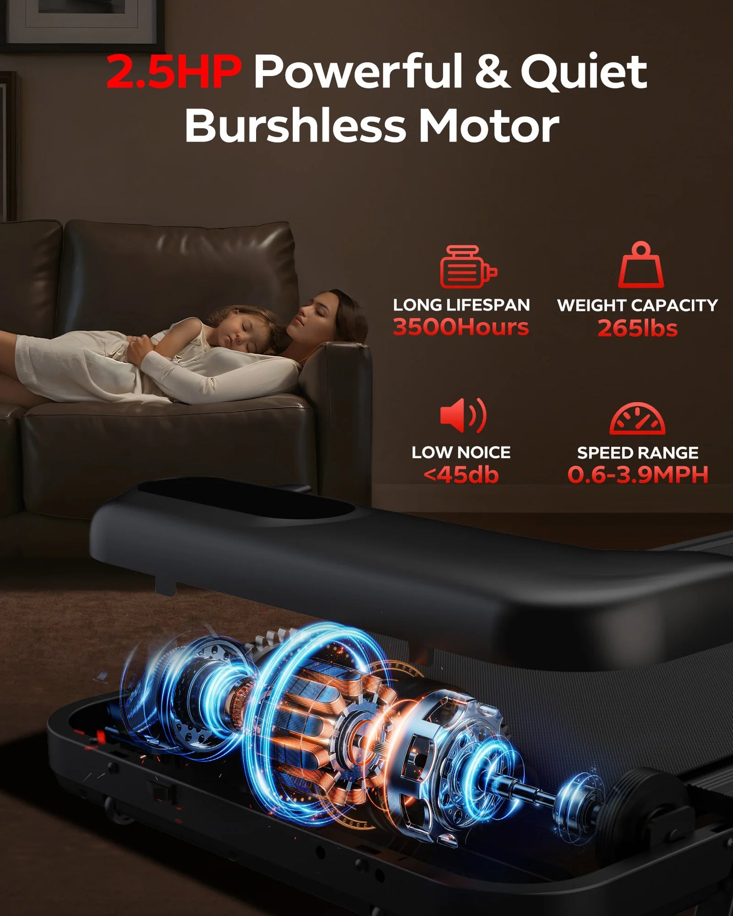 2.5 HP Incline Treadmill