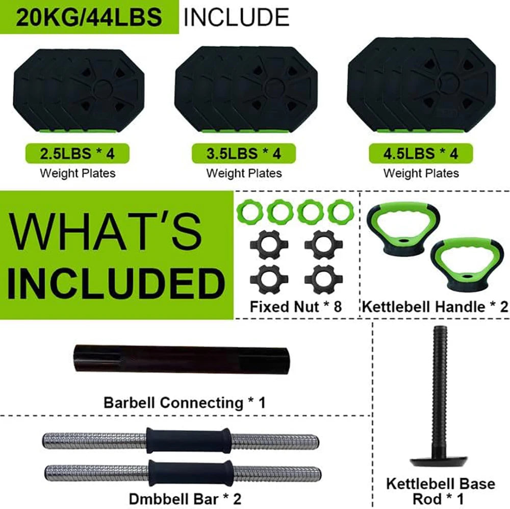 Adjustable Dumbbell Set 44lb