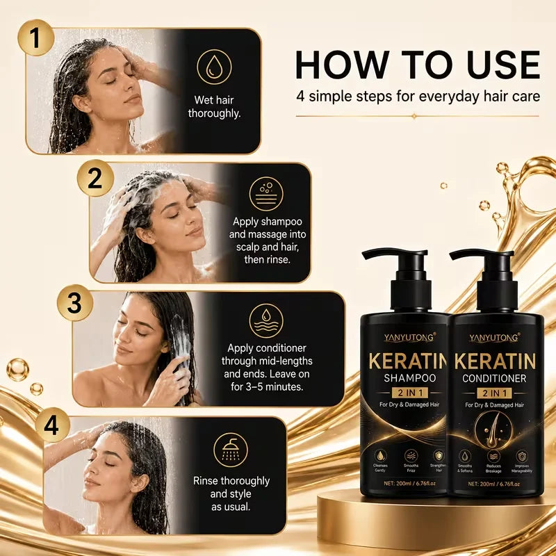 Keratin Shampoo and Conditioner