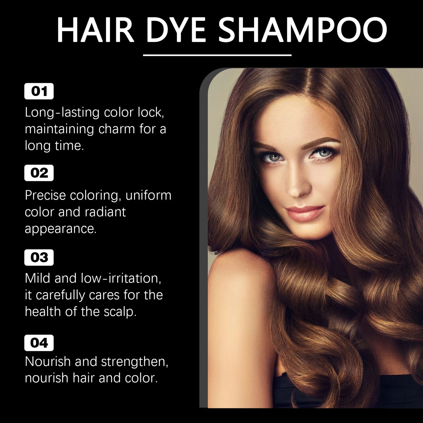 Nonirritating Hair Dye Shampoo