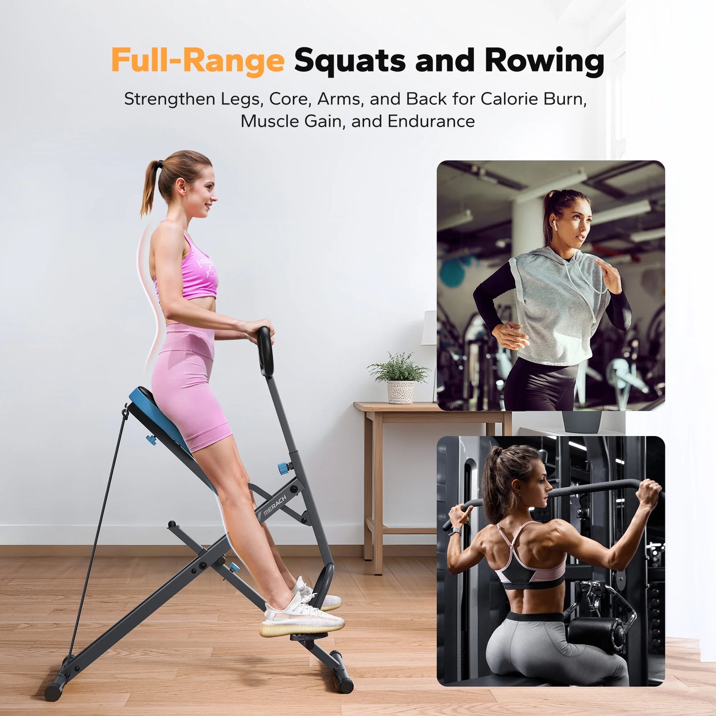 Squat and Rowing Machine