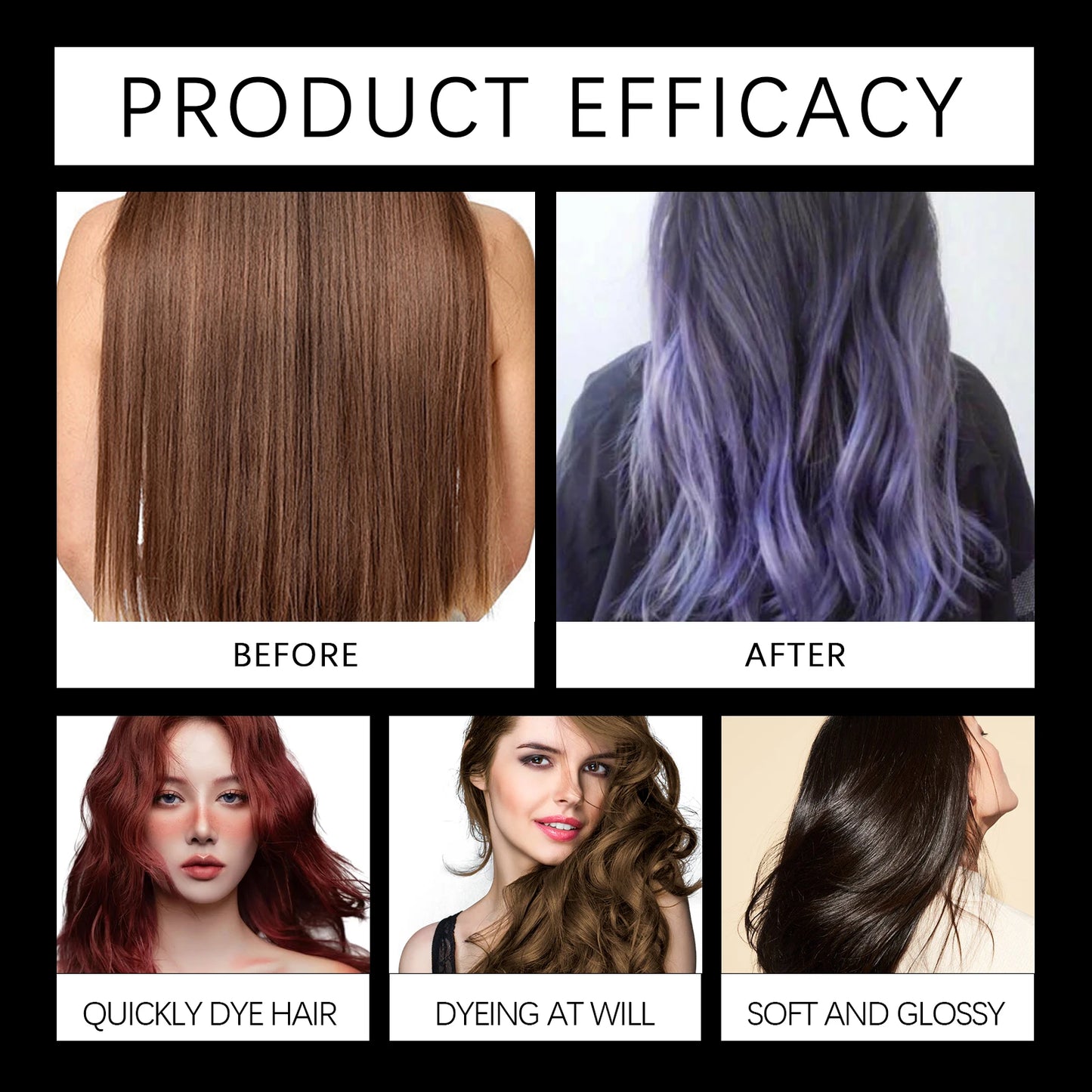 Nonirritating Hair Dye Shampoo