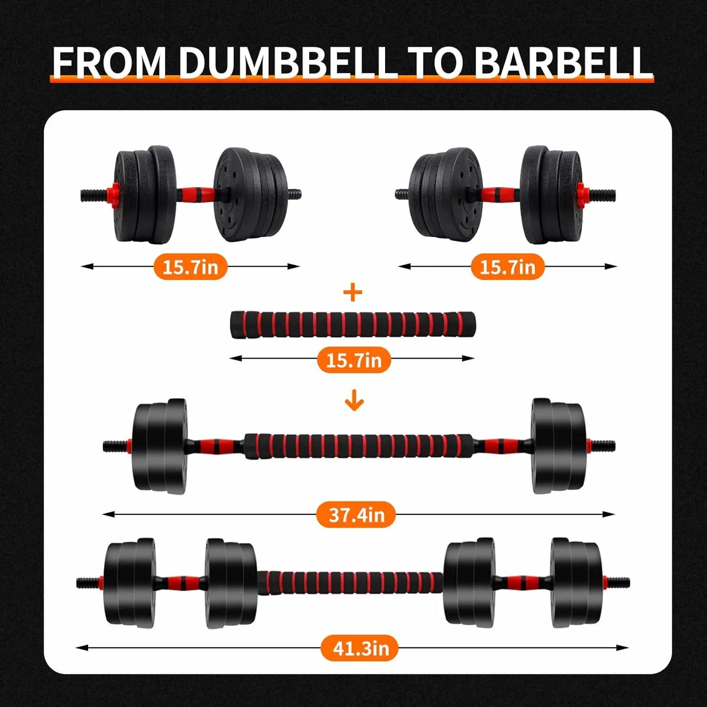 Adjustable Dumbbell Barbell Set