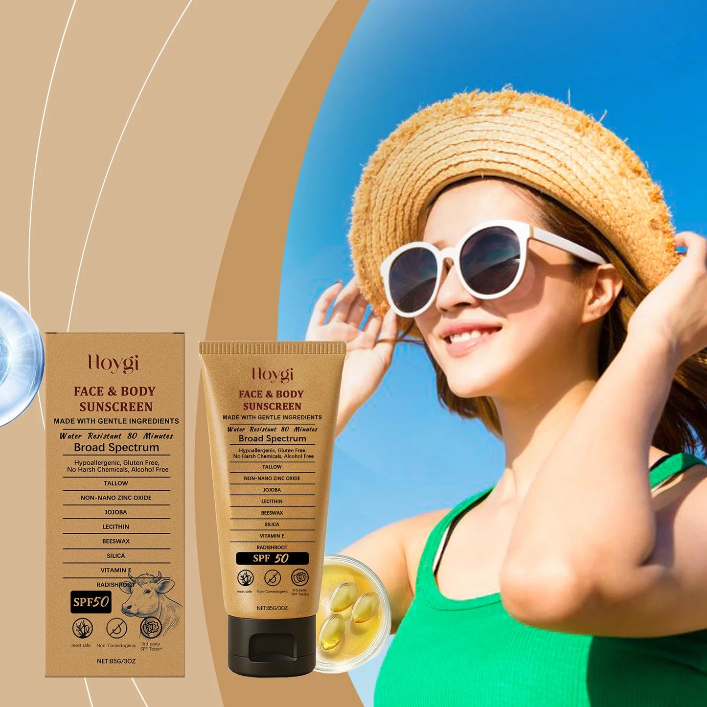 Beef Tallow Sunscreen Cream