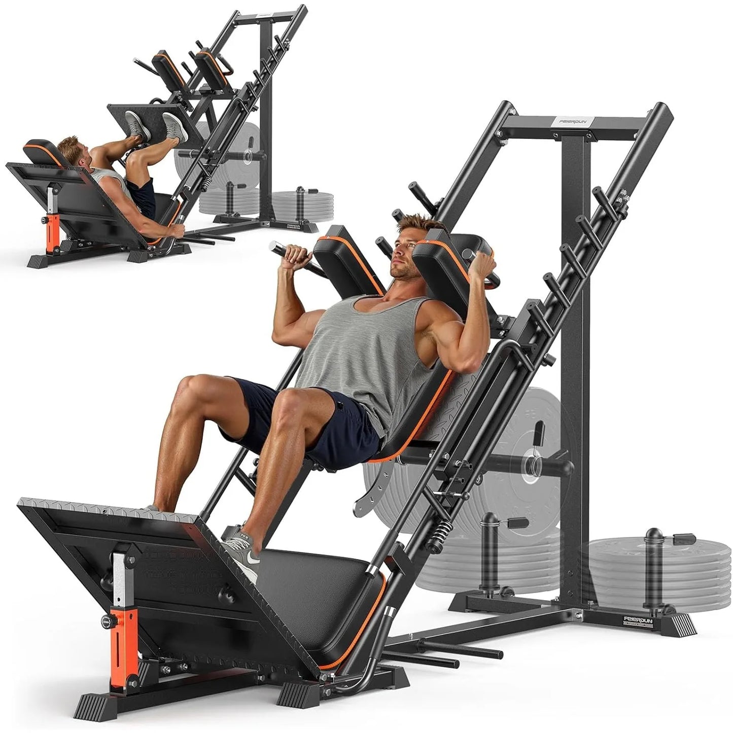 3‑in‑1 Leg Press Squat Machine