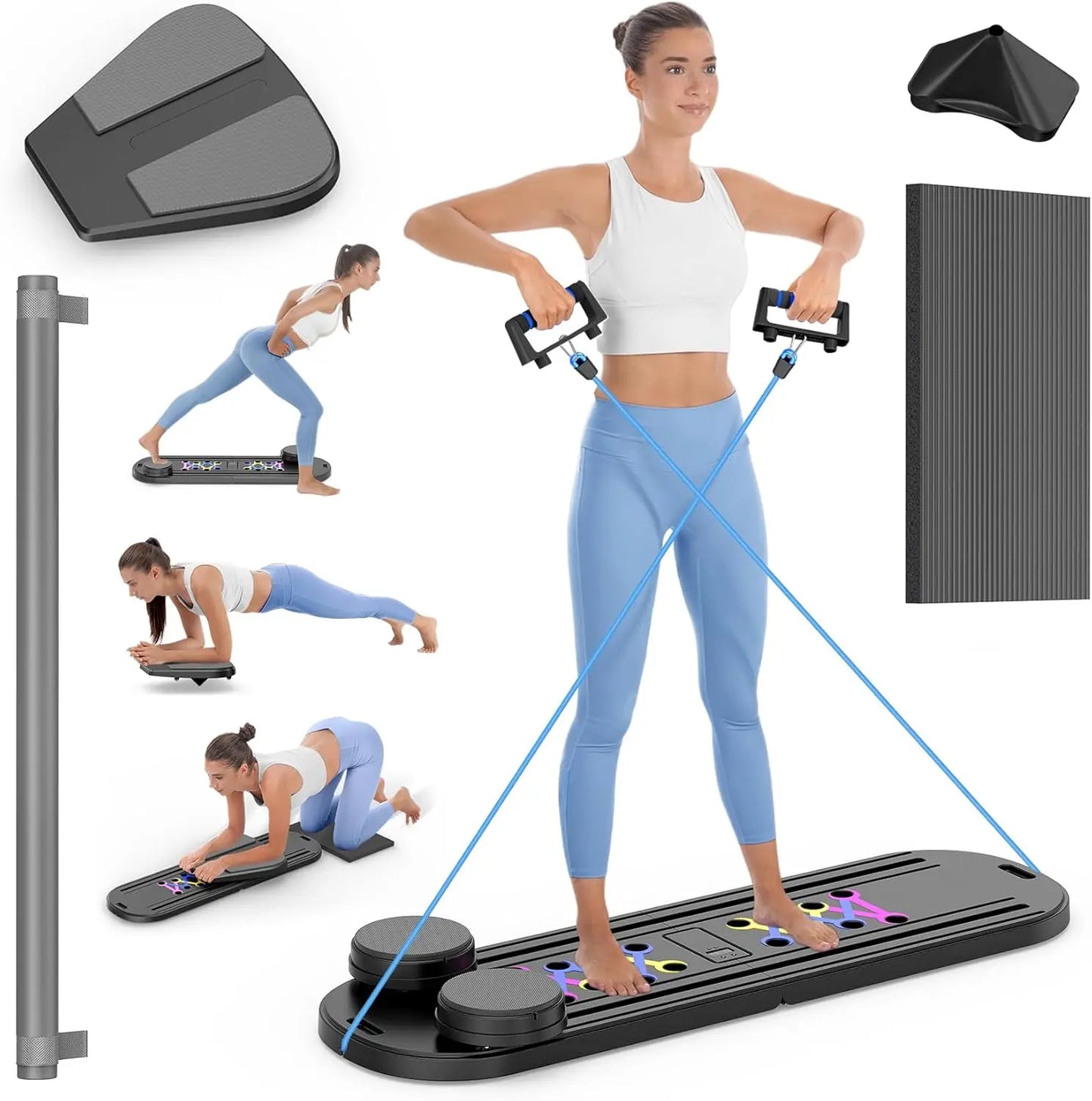 Foldable Pilates Reformer Set