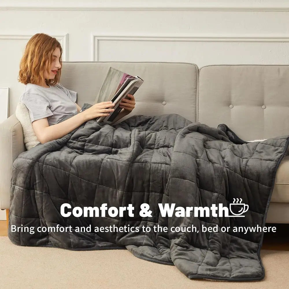 Weighted Sherpa Fleece Blanket