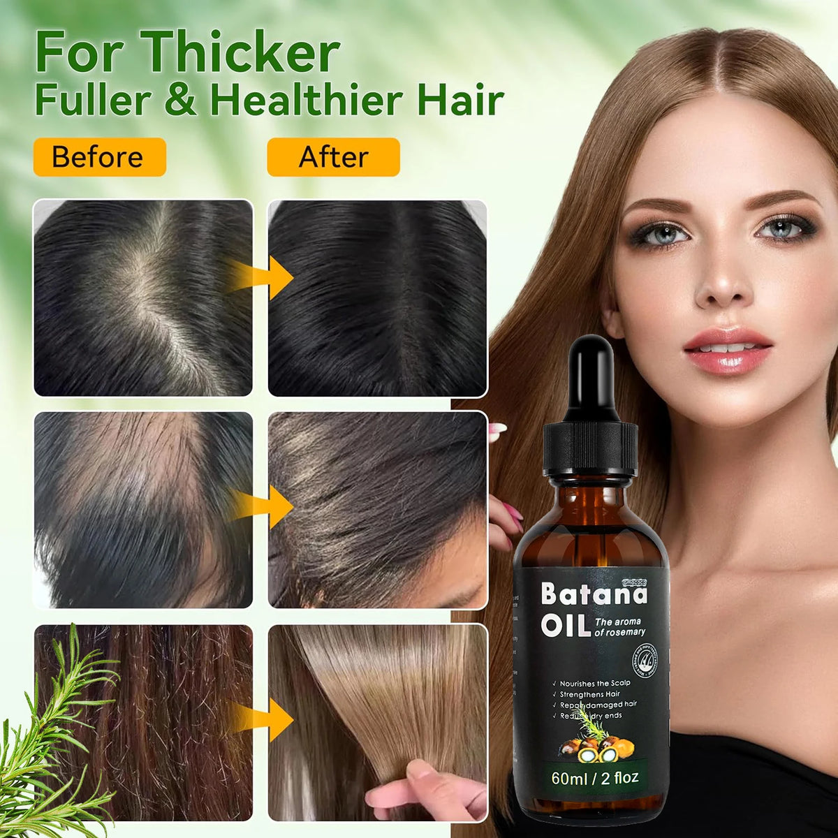 Batana Oil with Rosemary for Hair