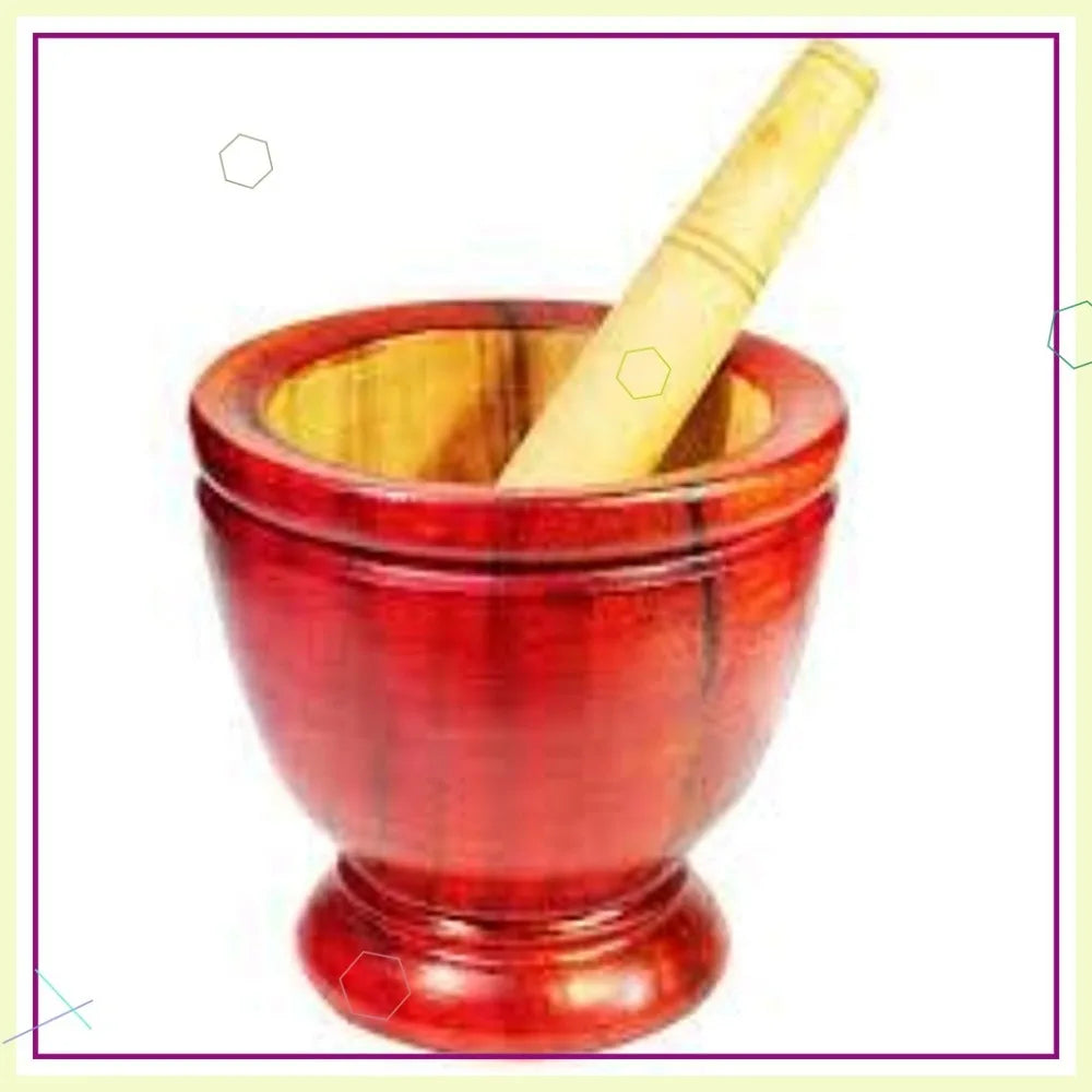 Wooden Mortar And Pestle