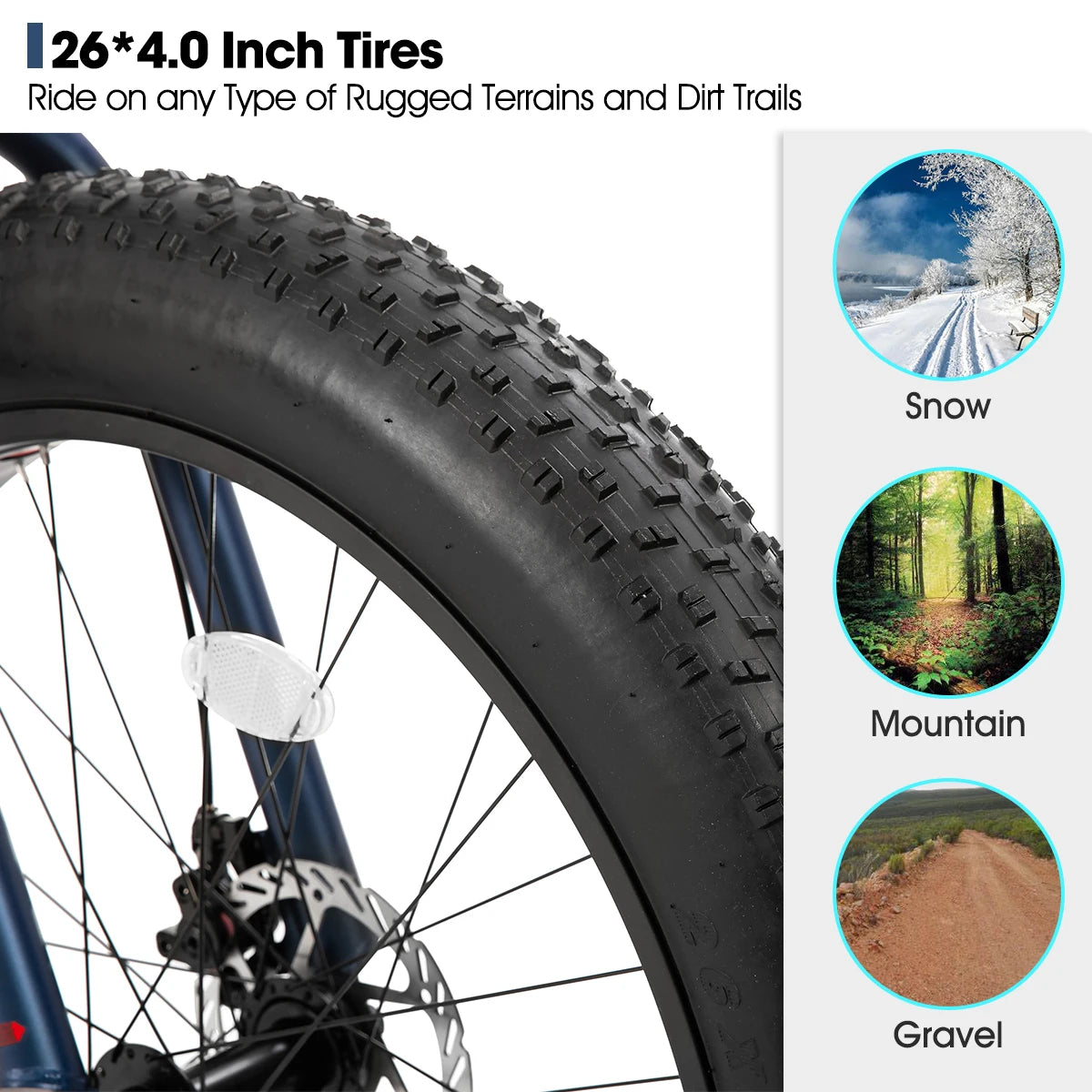 26 Inch Fat Tire Mountain Bike