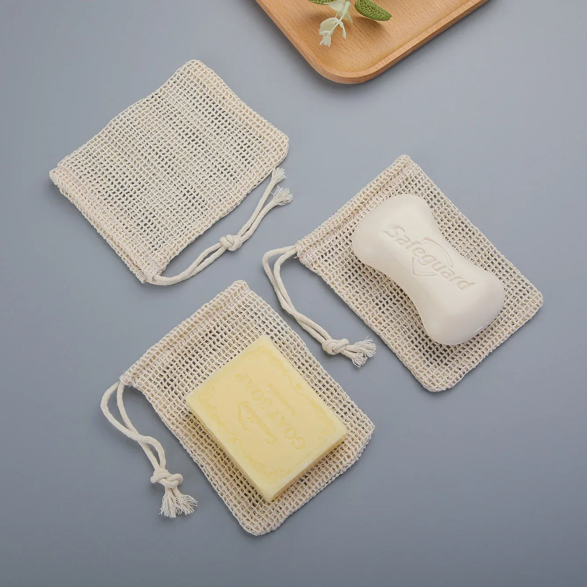 Natural Cotton Soap Saver Bag