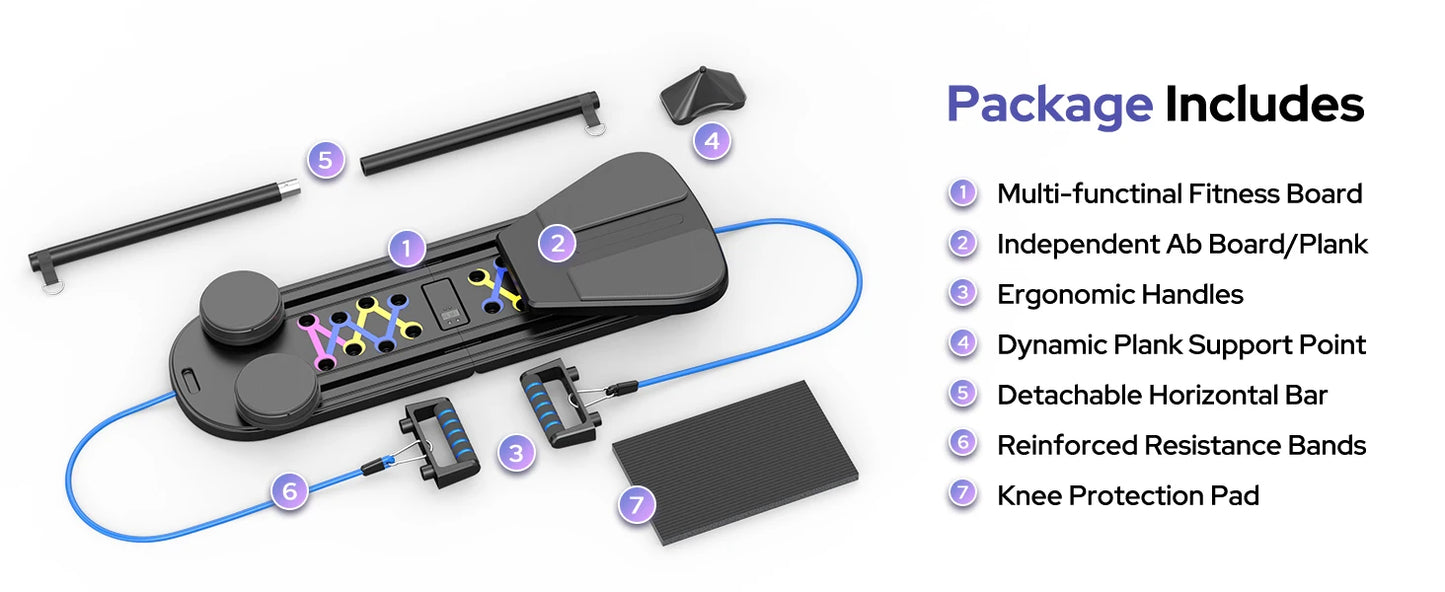 Foldable Pilates Reformer Set