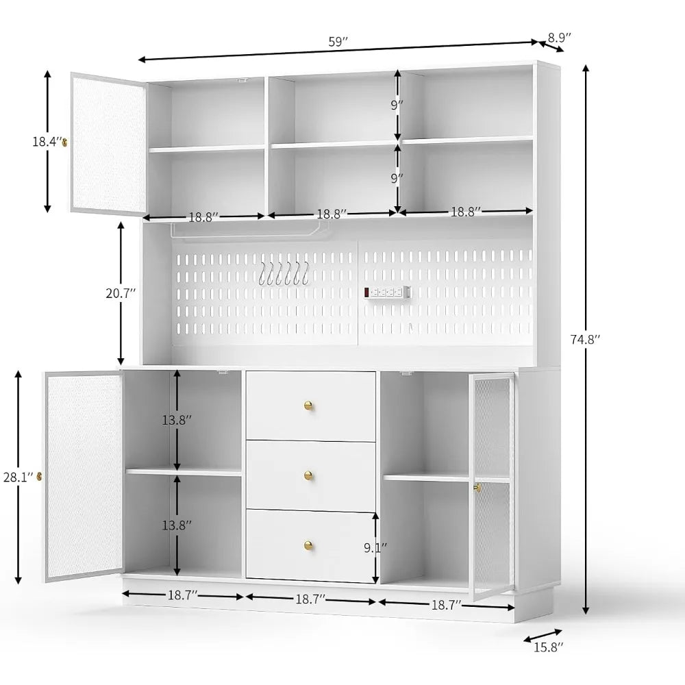 Freestanding Kitchen Hutch