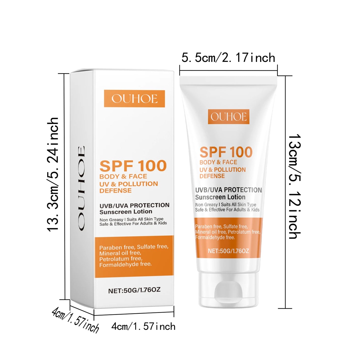 SPF 100 Body Sunblock Cream