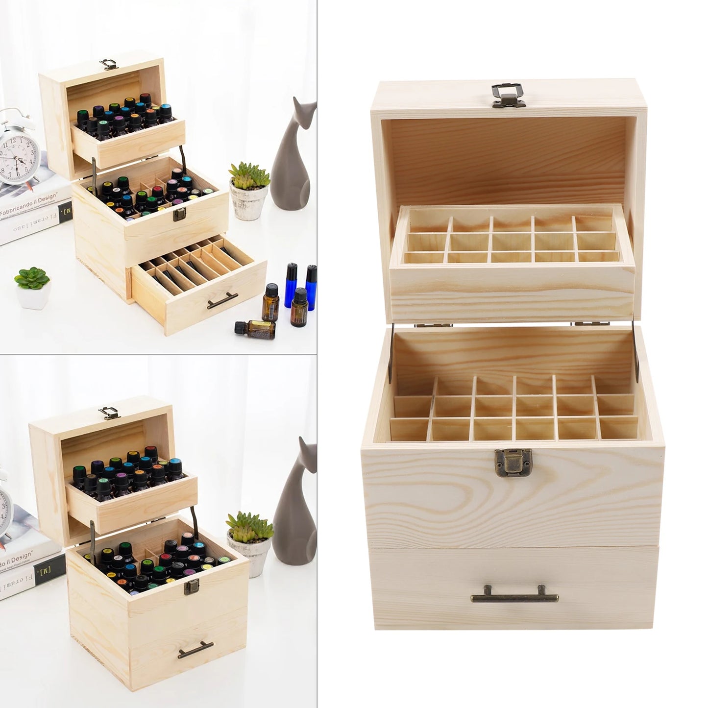 Wood Essential Oil Organizer