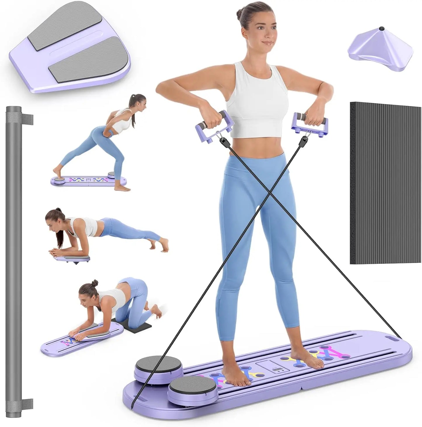 Foldable Pilates Reformer Set