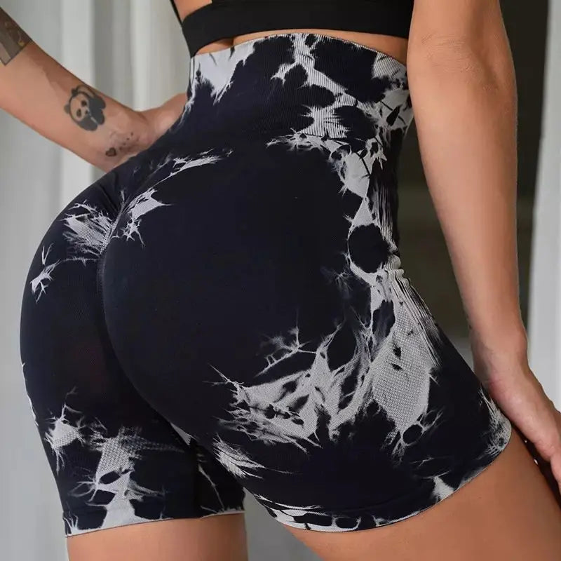 Tie-Dye Yoga Shorts for Women