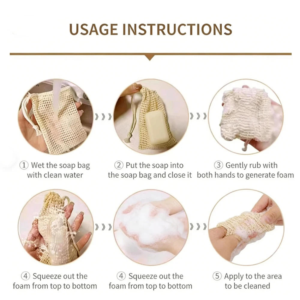 Natural Cotton Soap Saver Bag