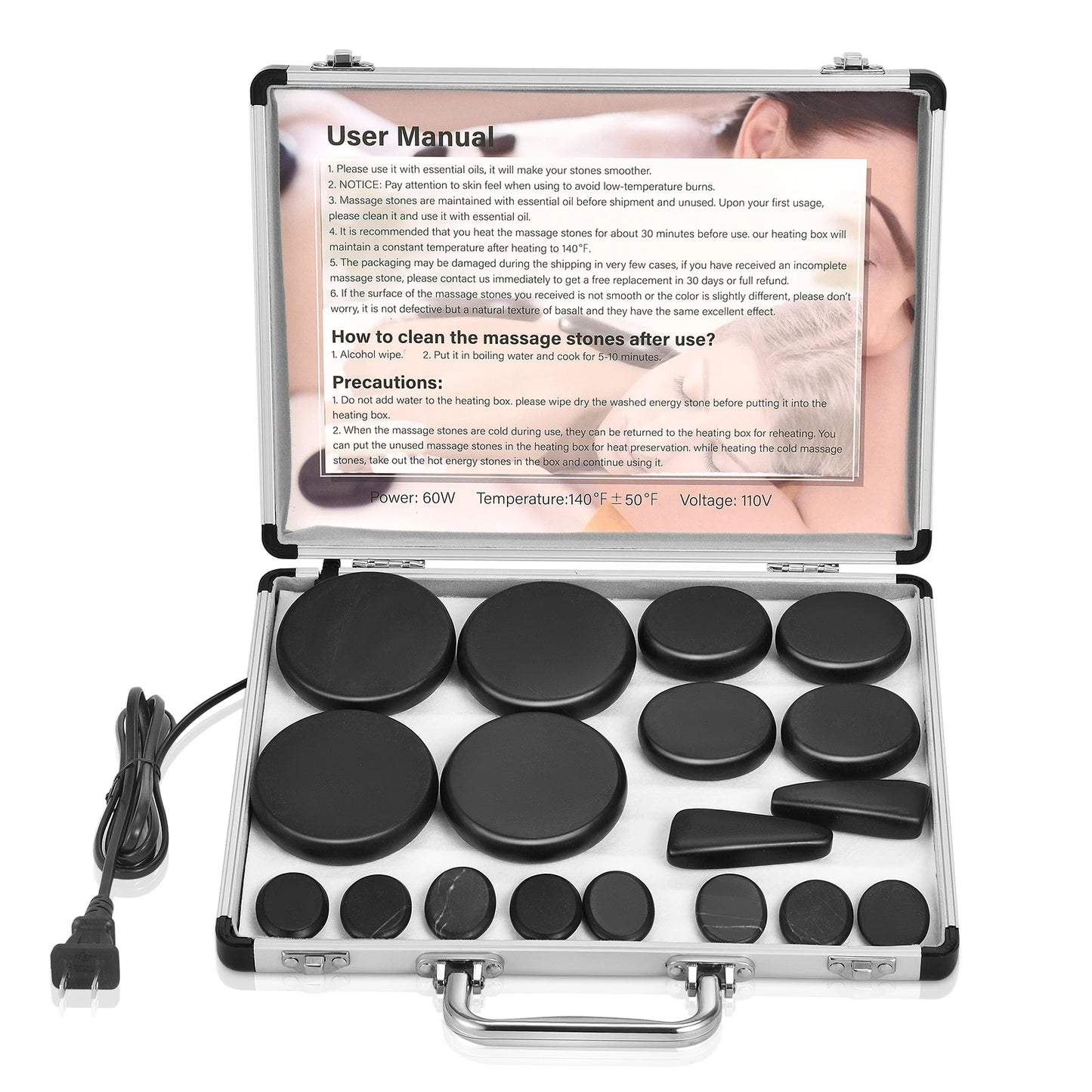 18 Pc Hot Stone Massage Set