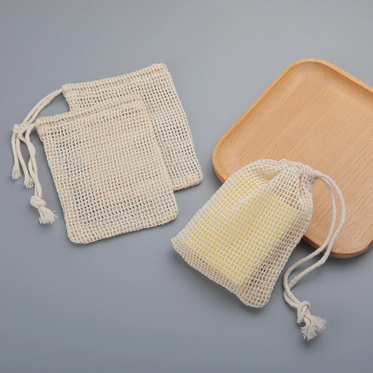 Natural Cotton Soap Saver Bag