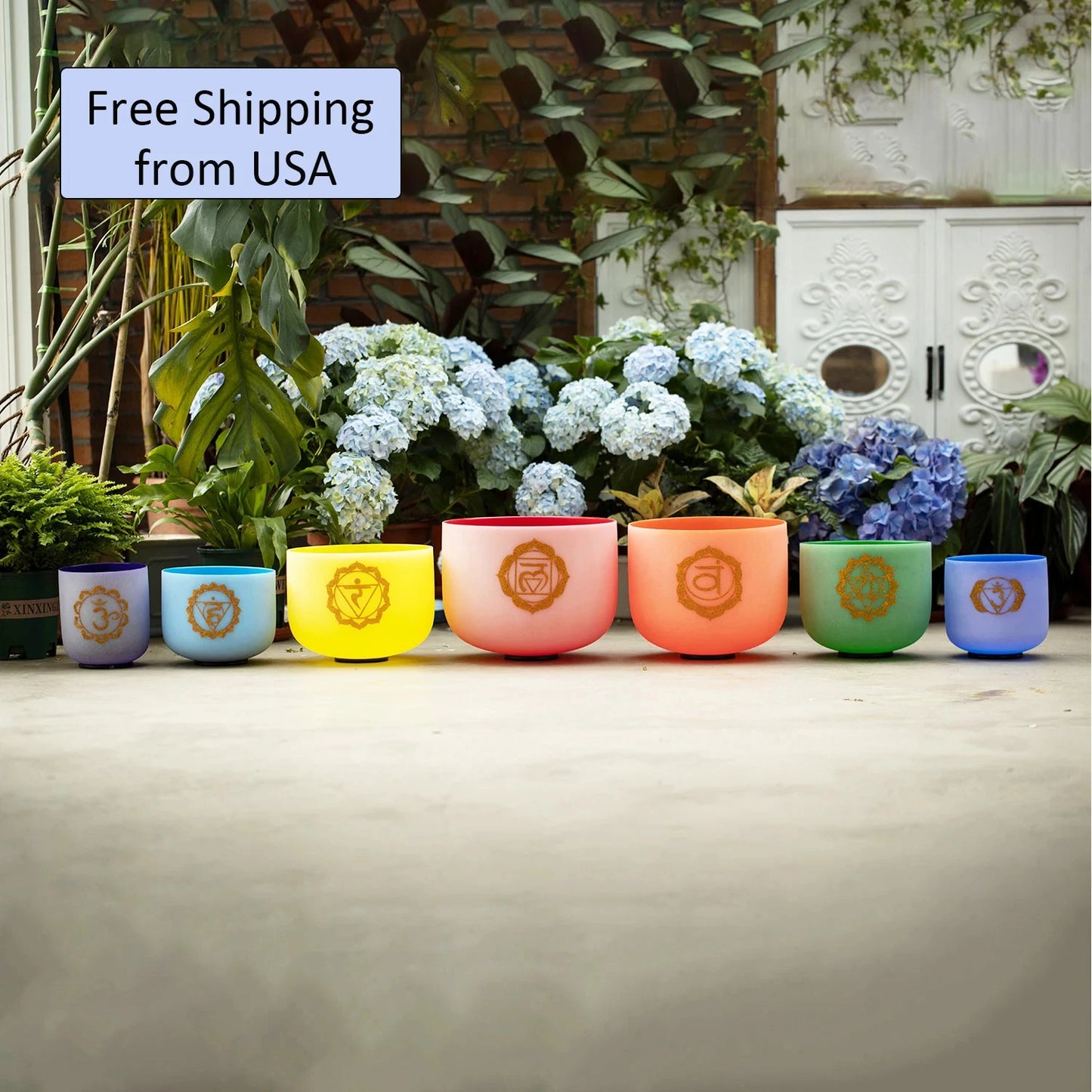 7 pc Crystal Chakra Bowls Set