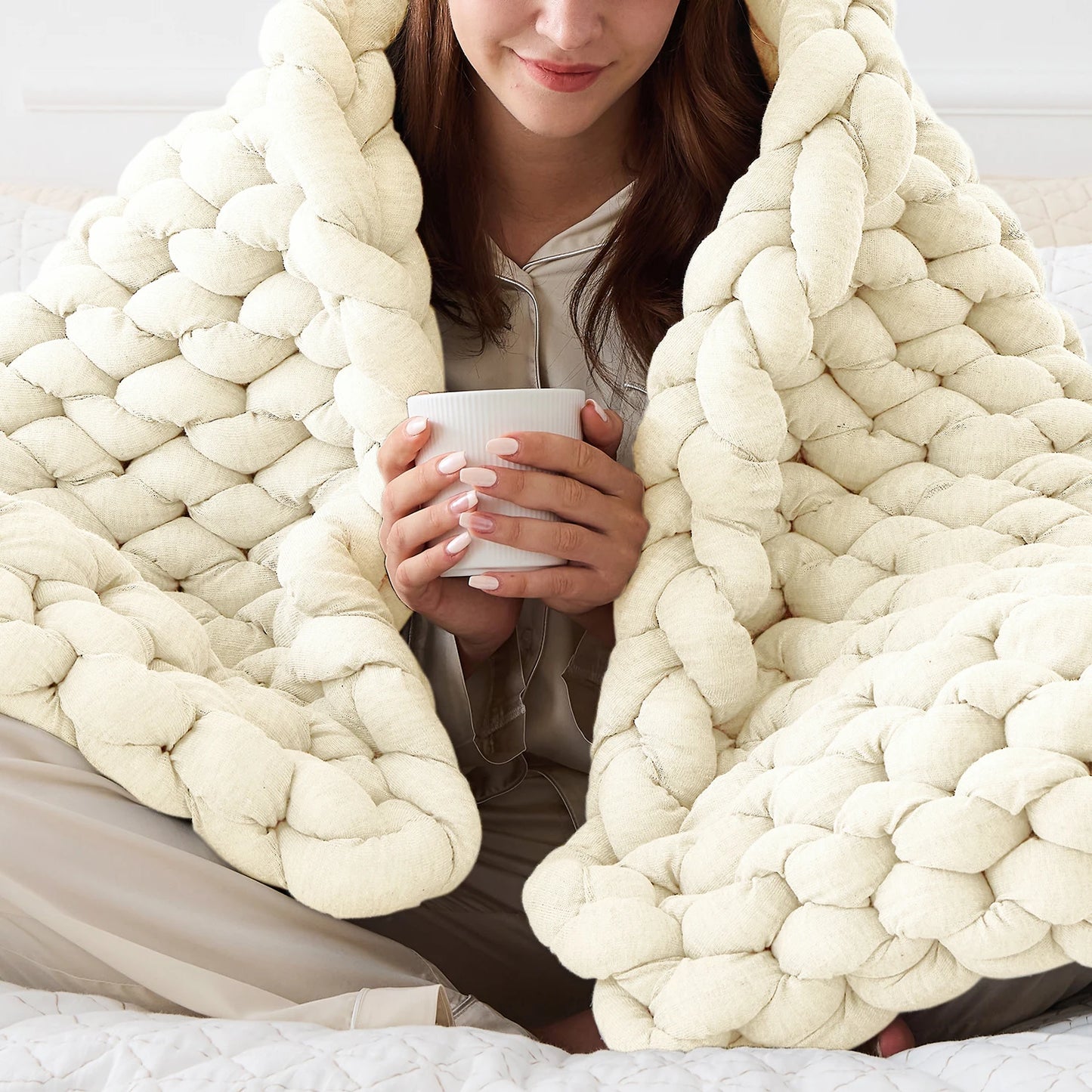 Chunky Knit Weighted Blanket