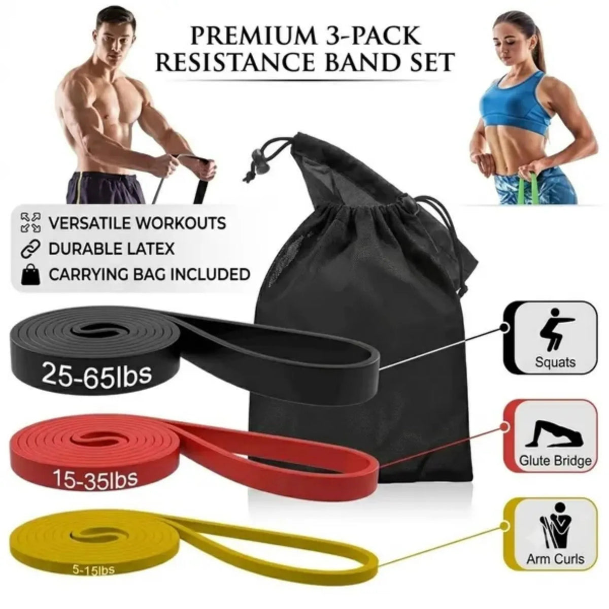 Set of 3 Loop Exercise Bands
