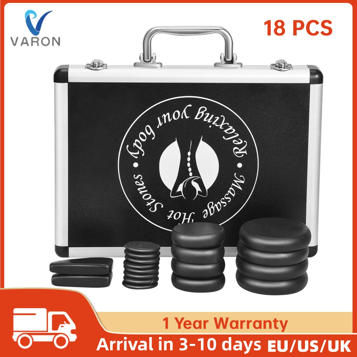 18 Pc Hot Stone Massage Set