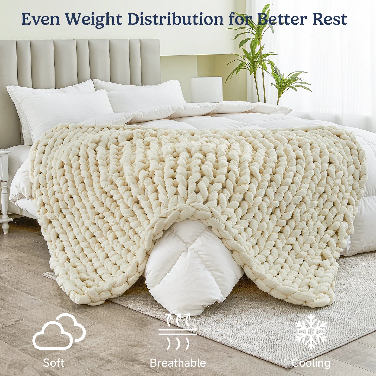 Chunky Knit Weighted Blanket