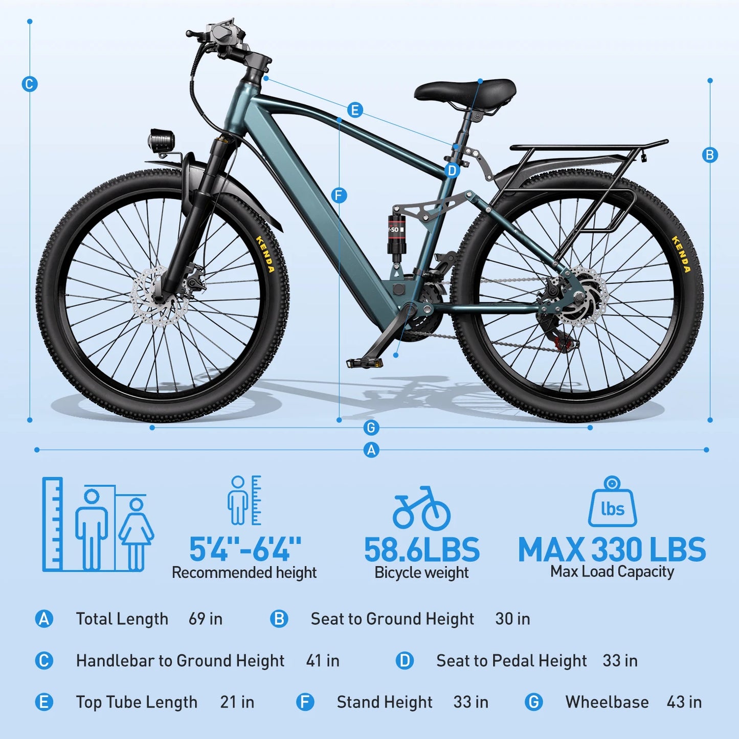 Electric Mountain Bike 26 Inch