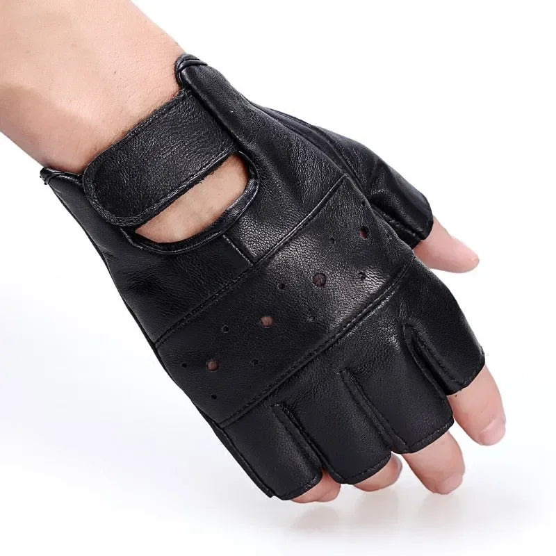 Soft Leather Fingerless Gloves