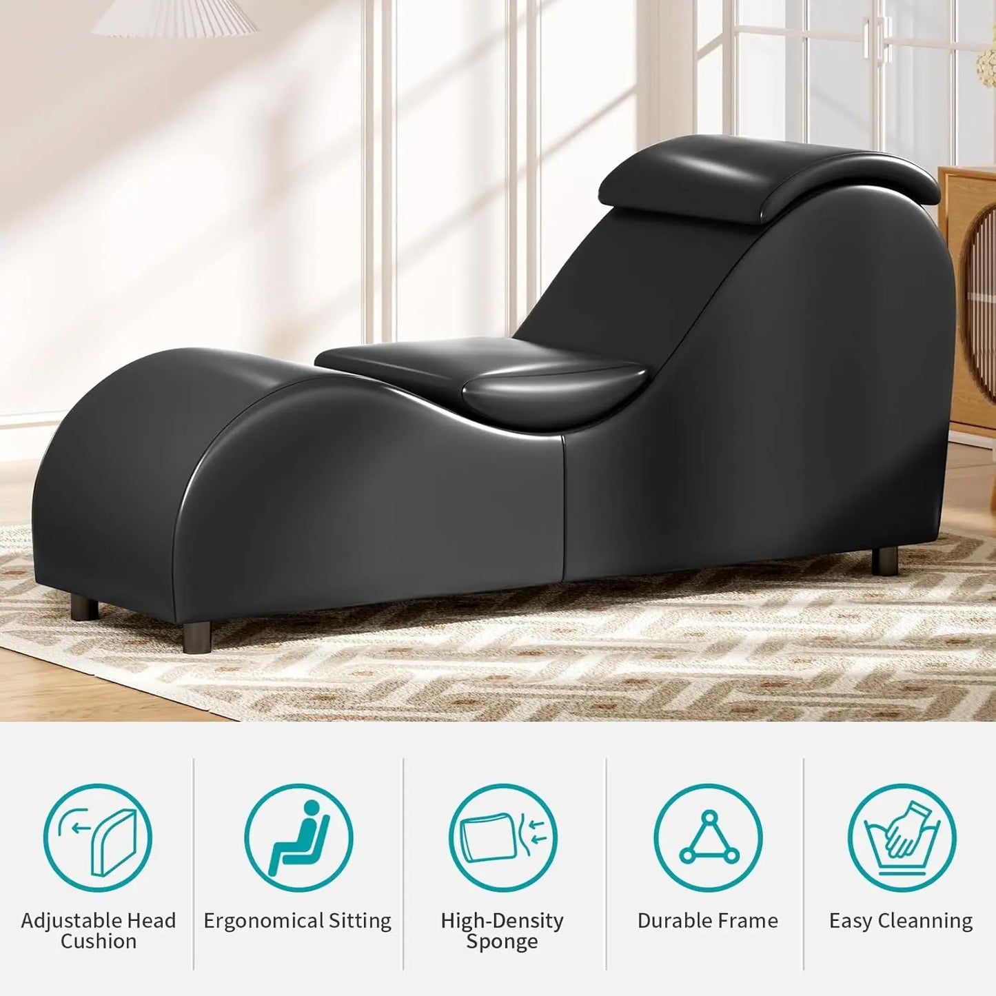 60'' Curved Chaise Lounge Chair