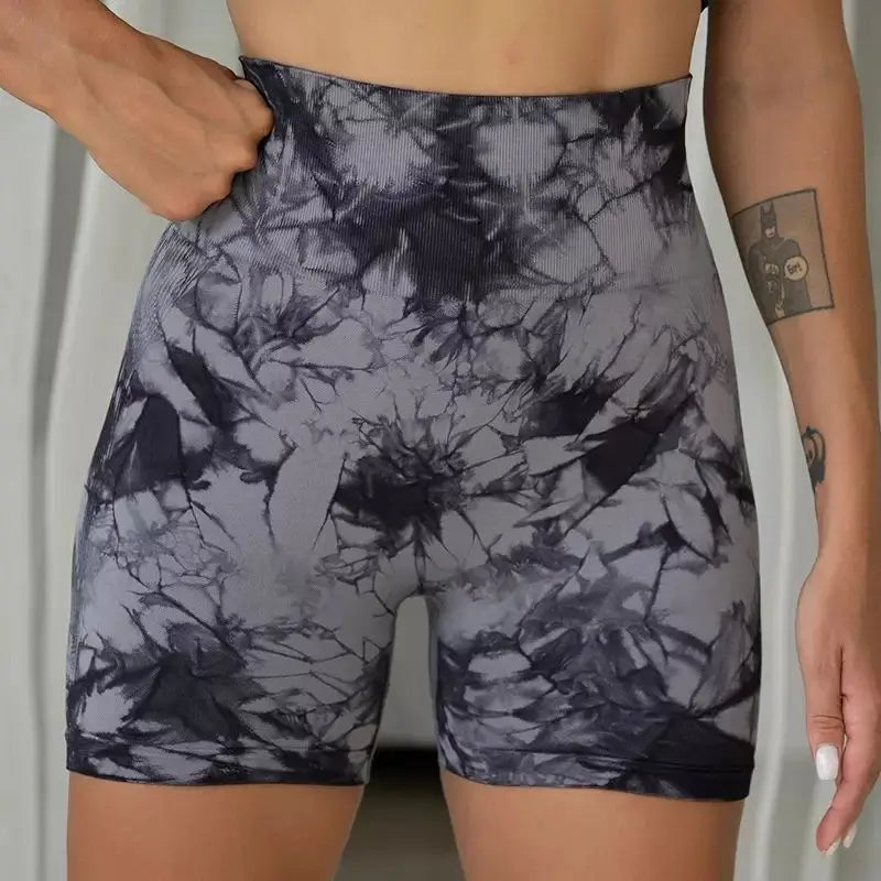 Tie-Dye Yoga Shorts for Women
