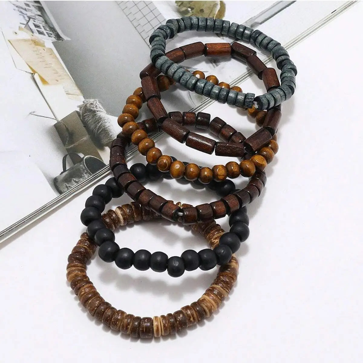 6PCS  Leather Bracelet