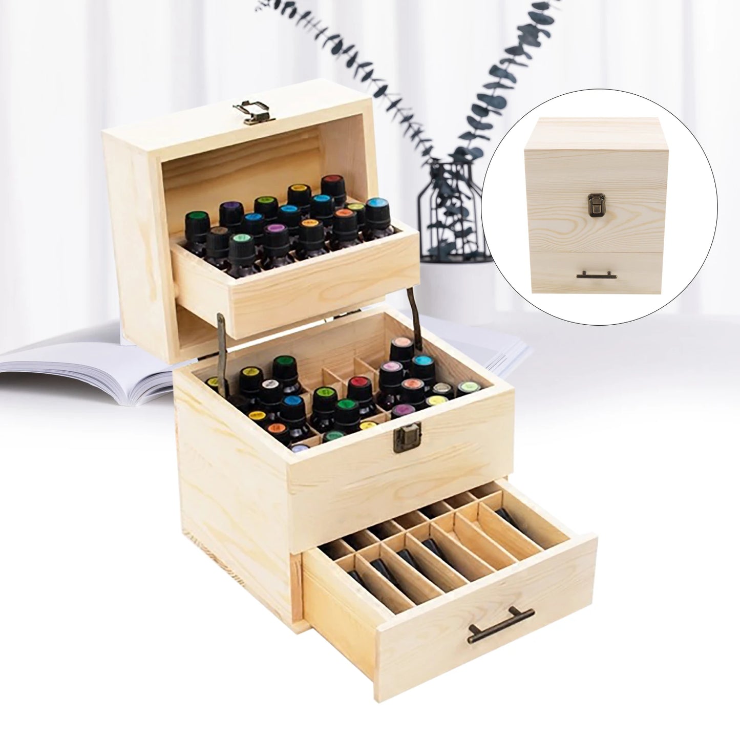 Wood Essential Oil Organizer