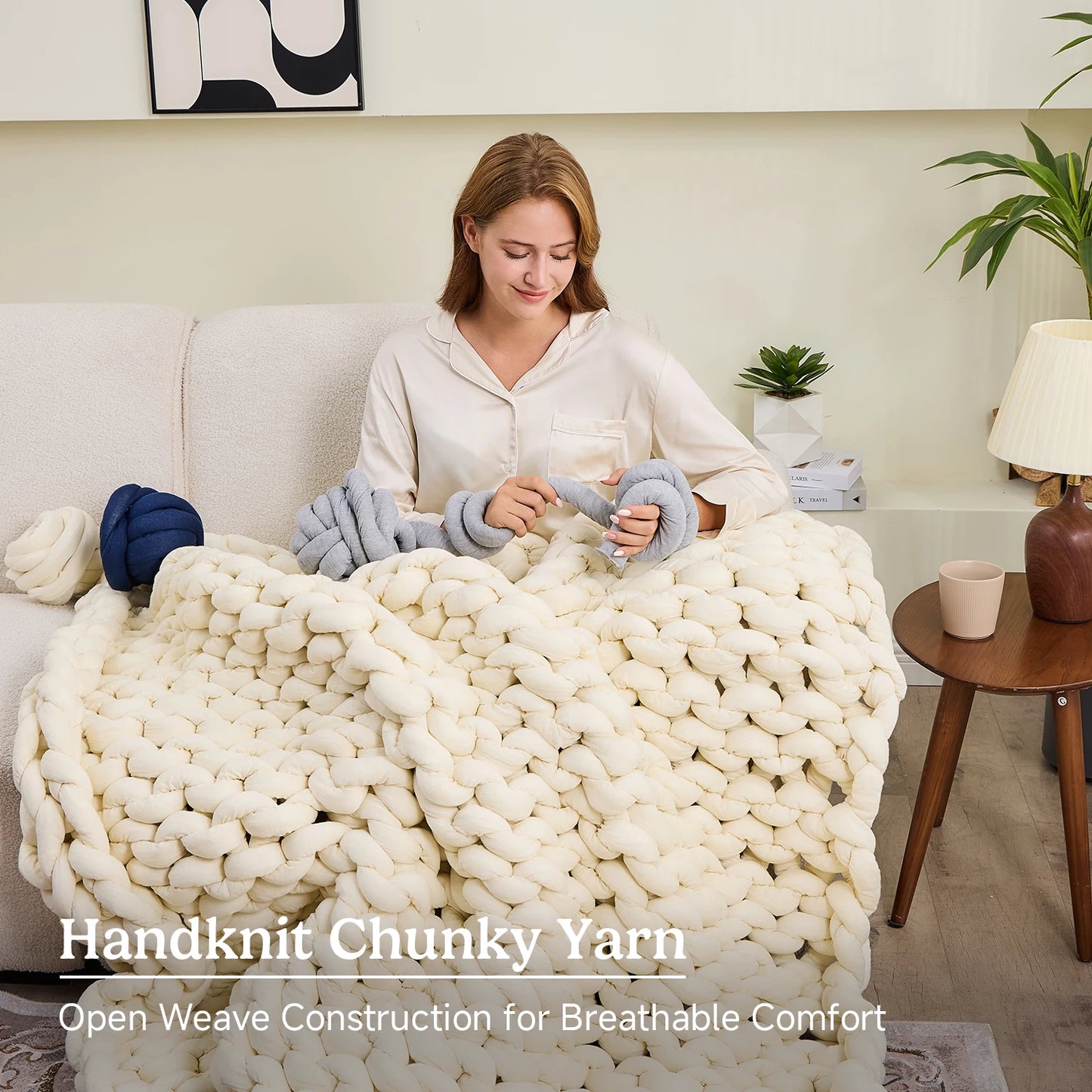 Chunky Knit Weighted Blanket