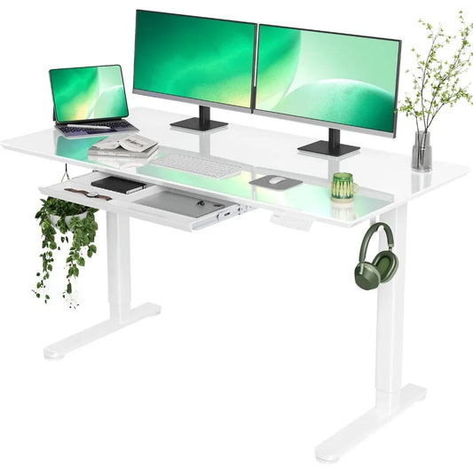 Glass Standing Desk