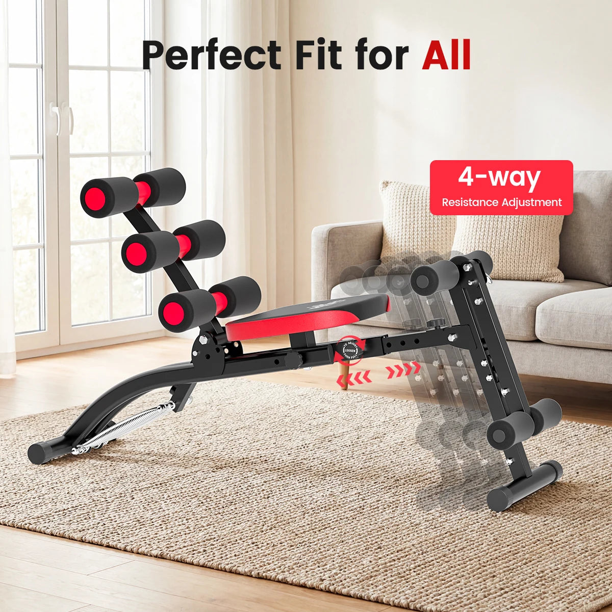 6 In 1 Adjustable Ab Bench