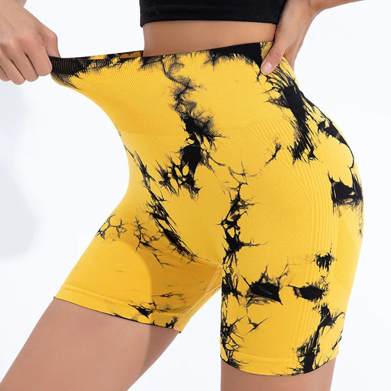 Tie-Dye Yoga Shorts for Women