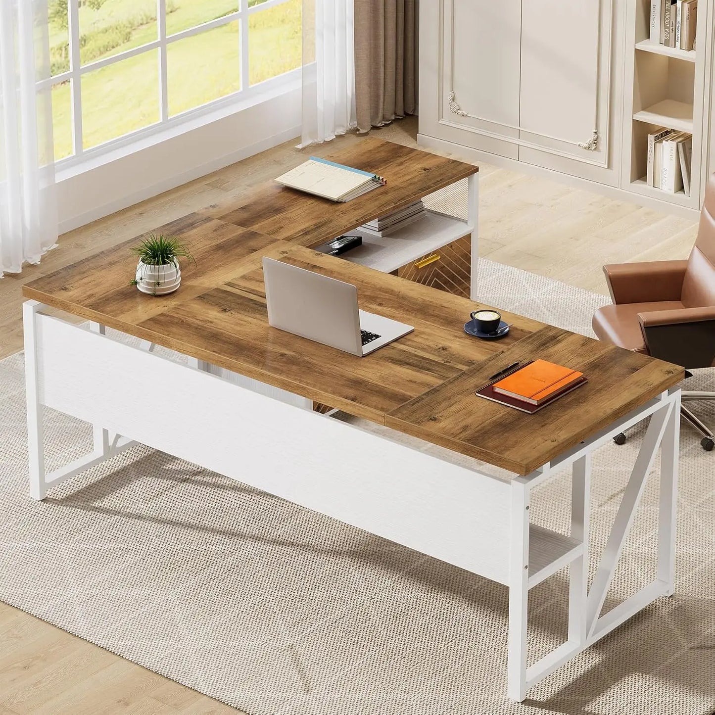 L Shaped Executive Office Desk