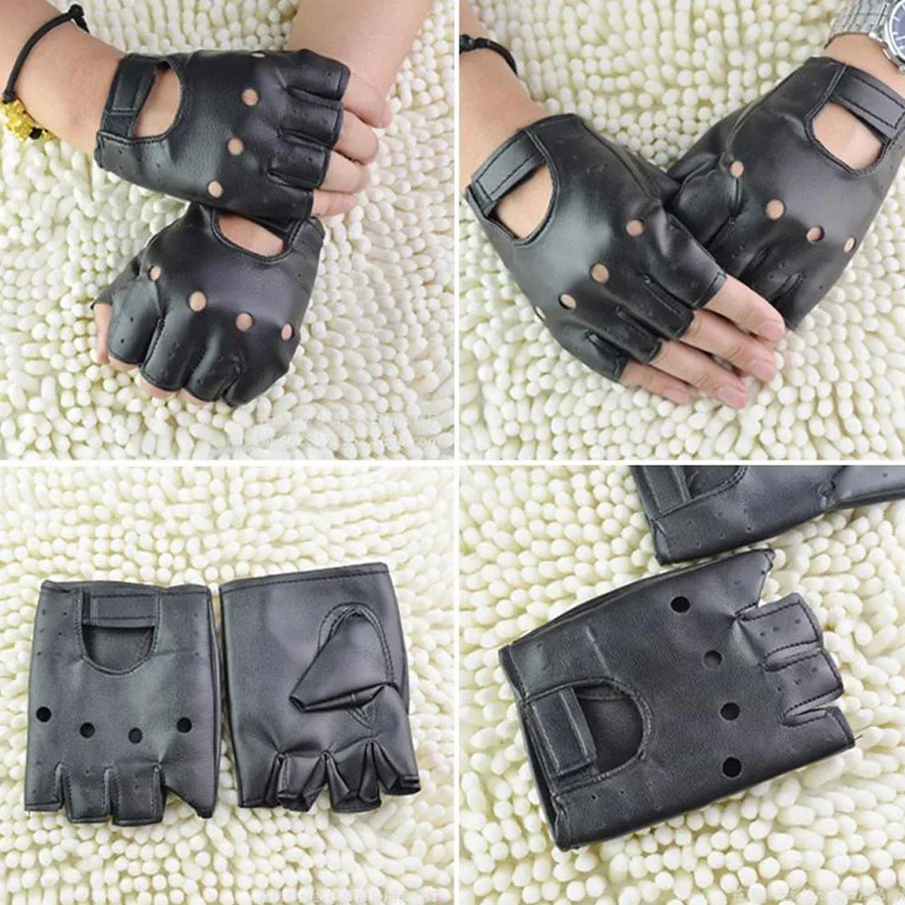 Soft Leather Fingerless Gloves