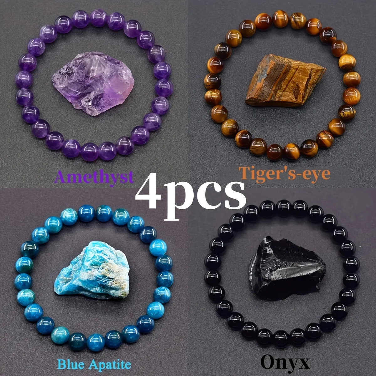 Bohemian Gemstone Bracelets Set