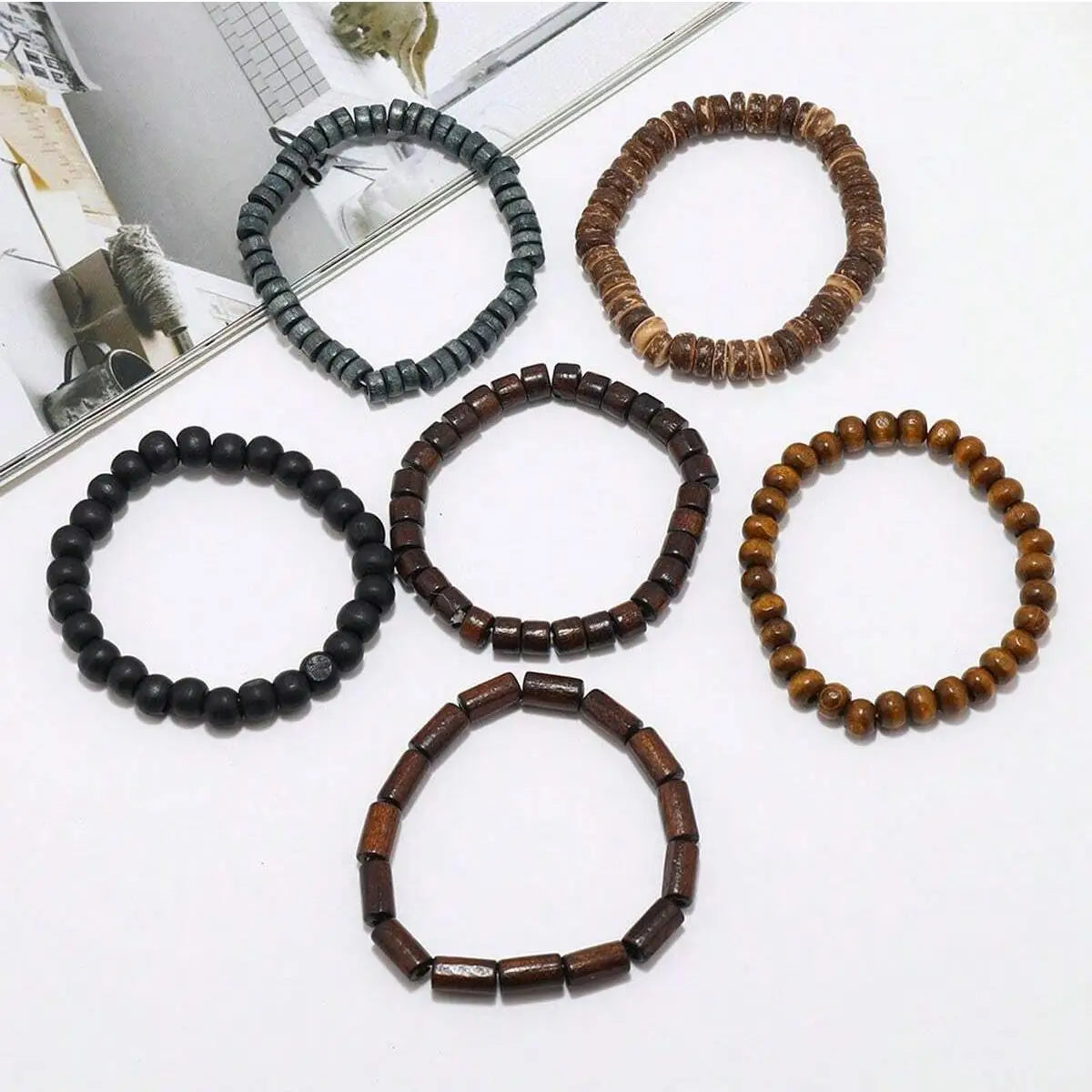 6PCS  Leather Bracelet