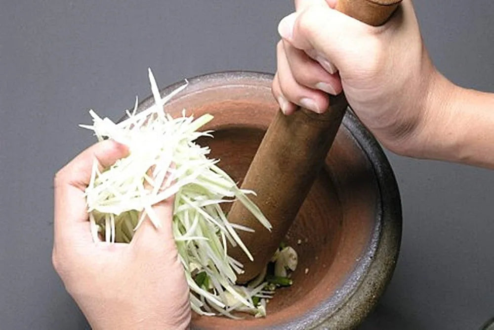 Wooden Mortar And Pestle
