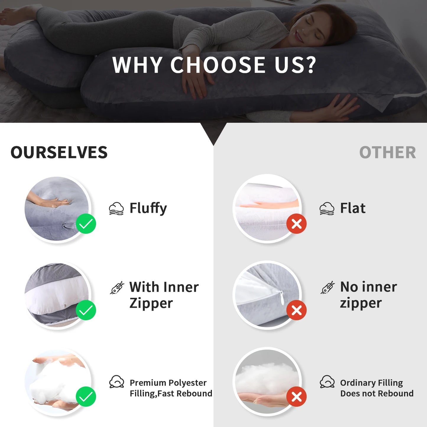 G Shaped Pregnancy Pillow