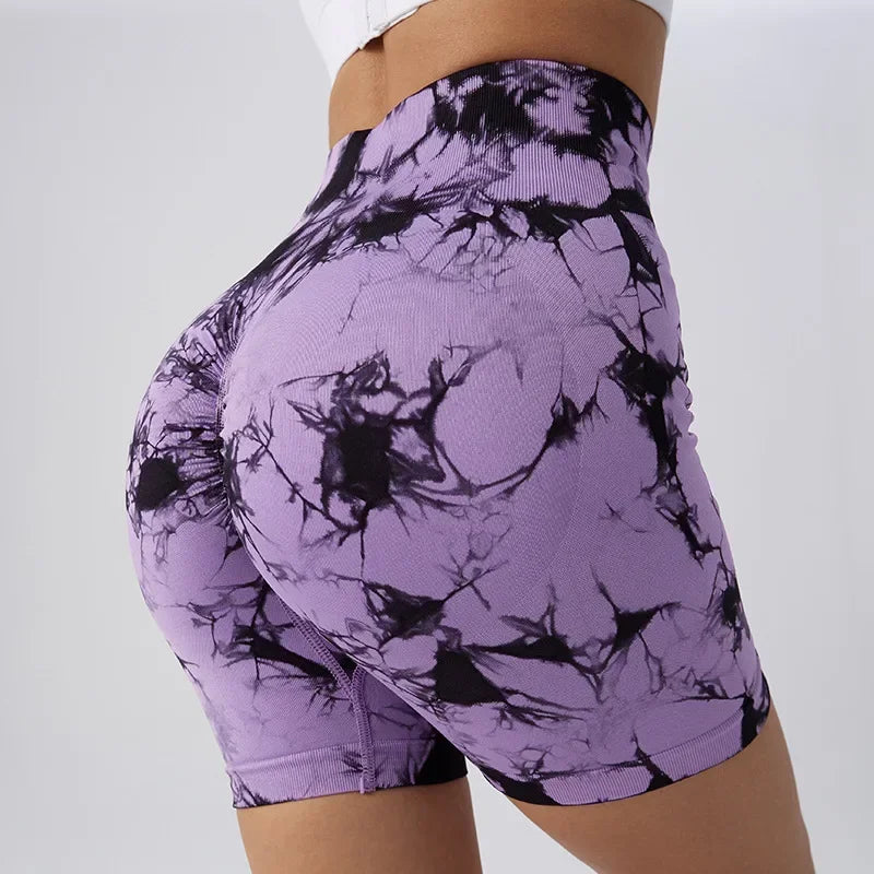 Tie-Dye Yoga Shorts for Women
