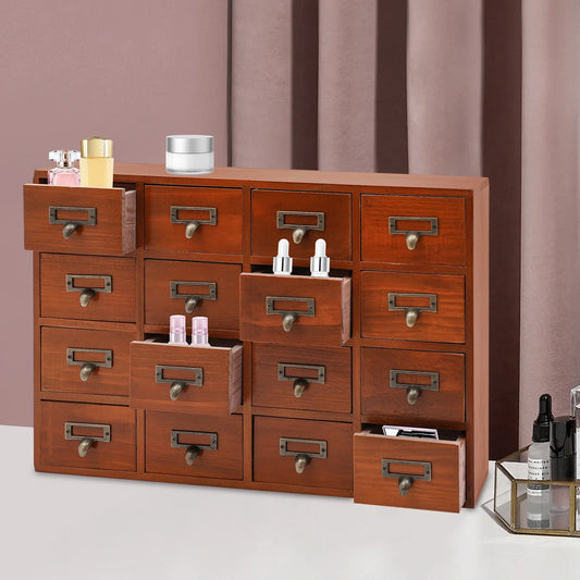 16 Drawer Wooden Storage Box