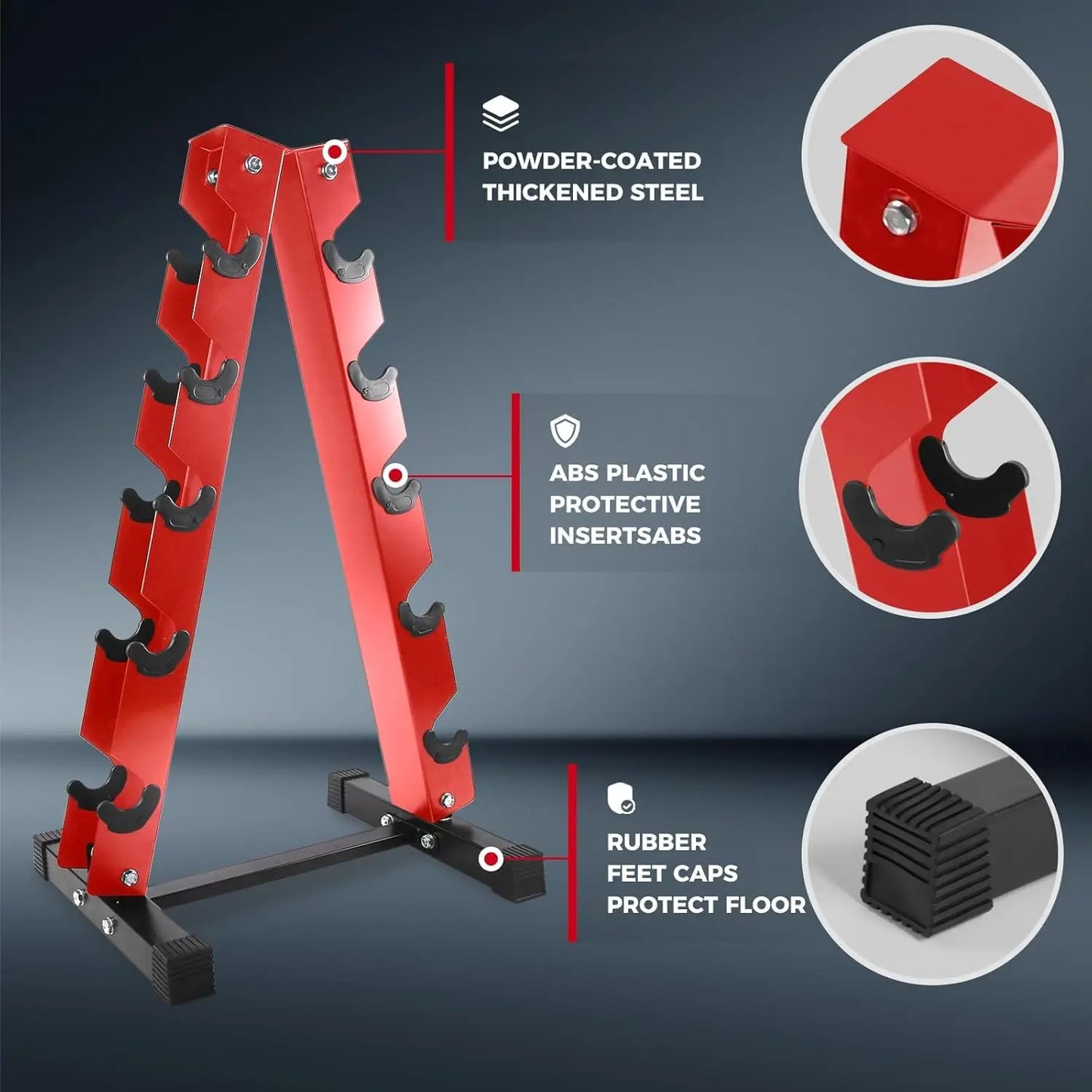 Hex Dumbbell Set with Rack